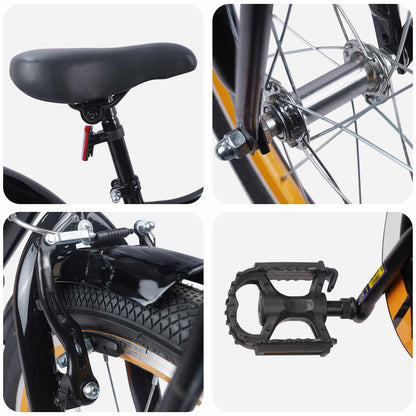 Bicicleta Infantil Para 6-11 Años Naranja Negro