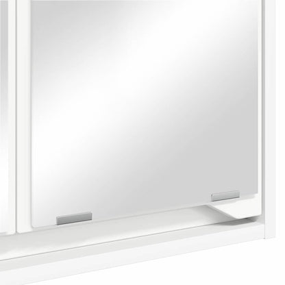 Armario Con Espejo De Baño 60 X 20 X 60 Cm Madera Contrachapada