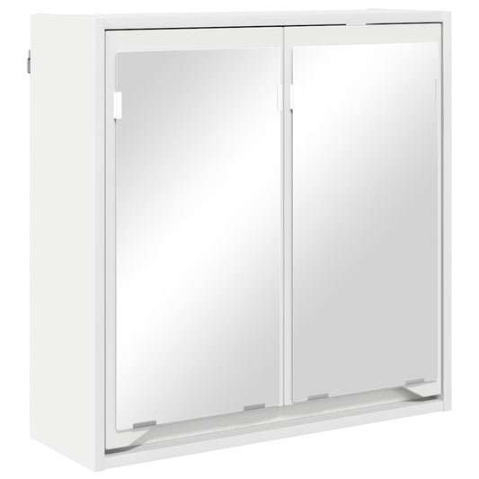 Armario Con Espejo De Baño 60 X 20 X 60 Cm Madera Contrachapada
