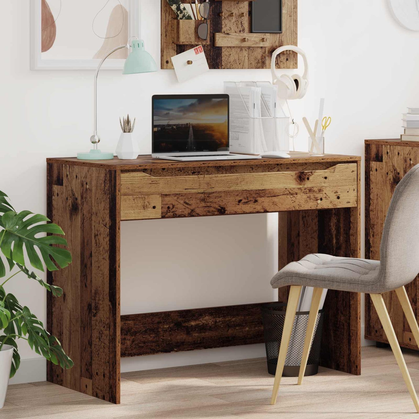 Escritorio Con Cajón Madera De Ingeniería