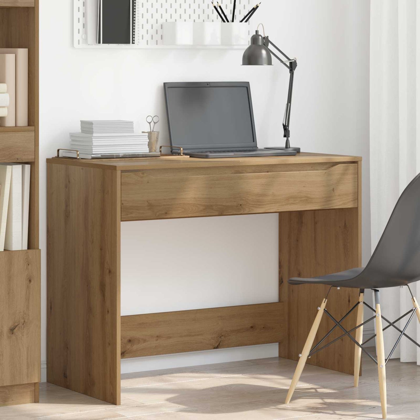 Escritorio Con Cajón Madera De Ingeniería