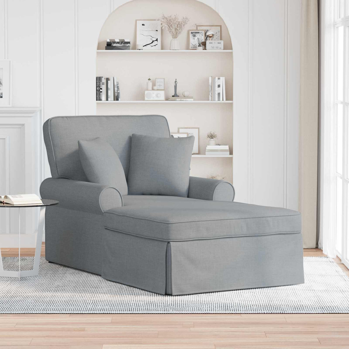 Chaise Lounge Con Falda 3 Uds. Tela 91 X 157 X 91 Cm