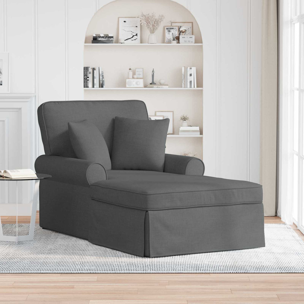Chaise Lounge Con Falda 3 Uds. Tela 91 X 157 X 91 Cm