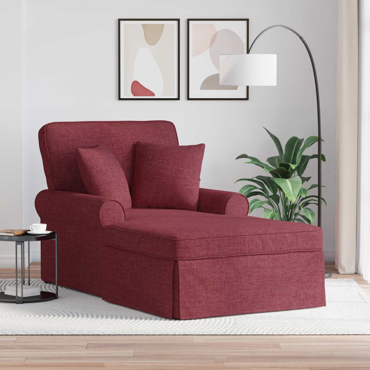Chaise Lounge Con Falda 3 Uds. Tela 91 X 157 X 91 Cm