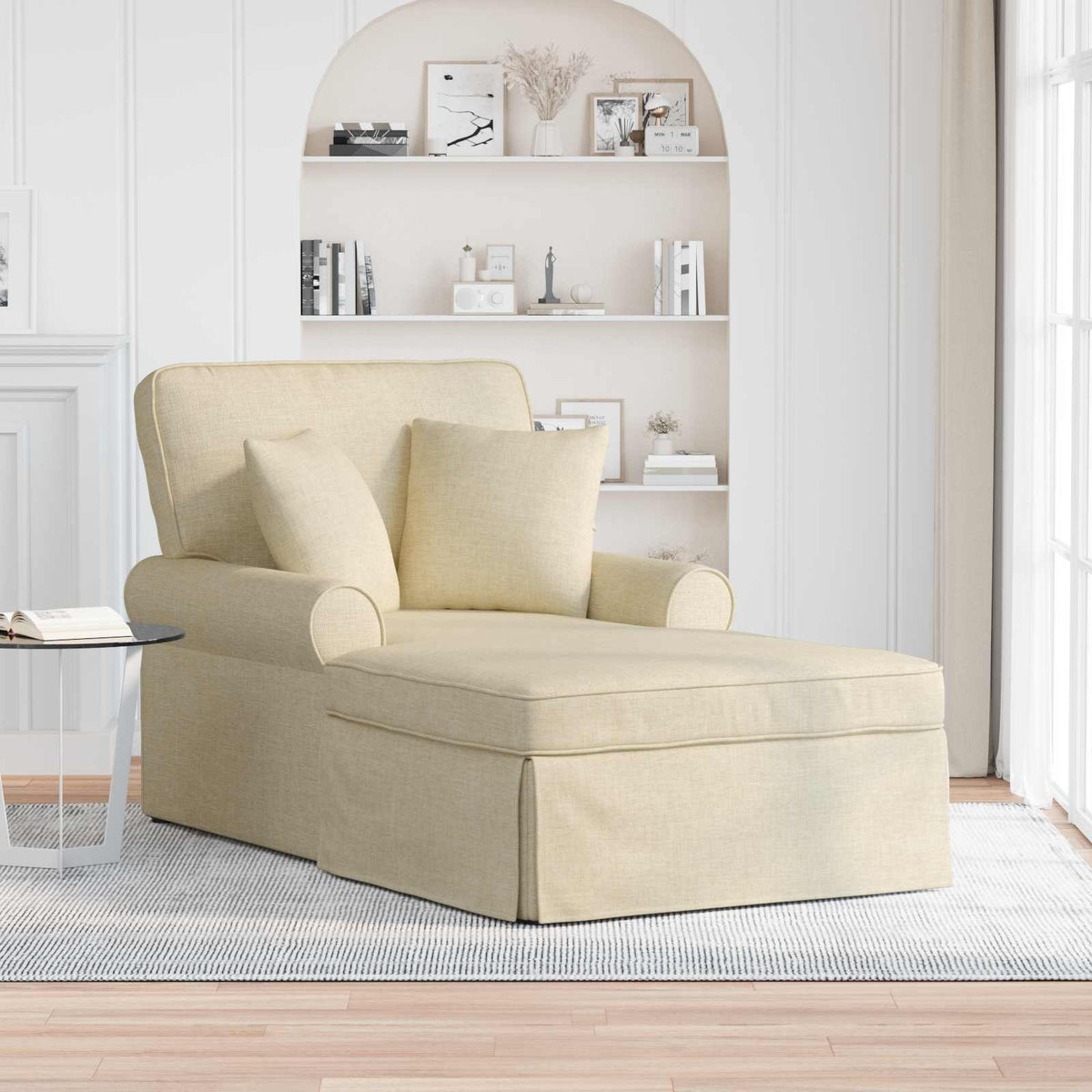 Chaise Lounge Con Falda 3 Uds. Tela 91 X 157 X 91 Cm