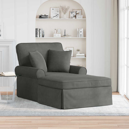 Chaise Lounge Con Falda 3 Uds. Tela De Pana