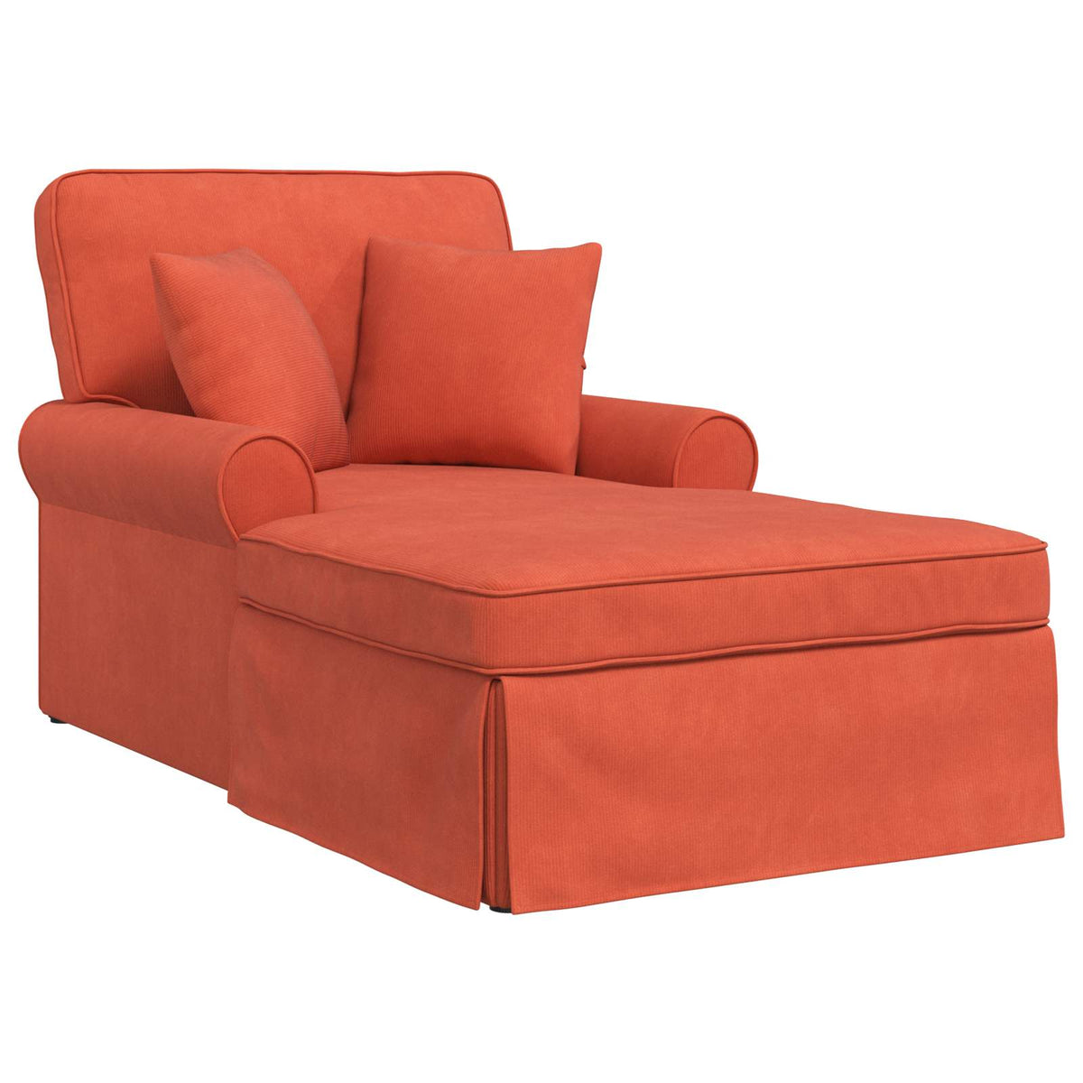 Chaise Lounge Con Falda 3 Uds. Tela De Pana