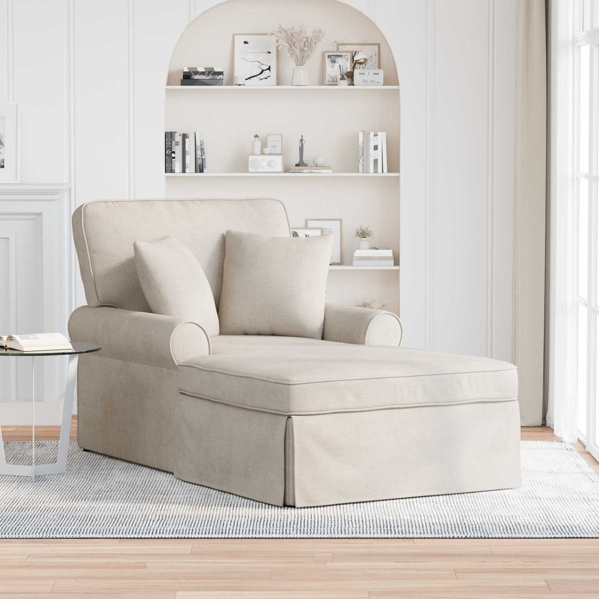 Chaise Lounge Con Falda Con Cojín 157 X 91 X 91 Cm Ares