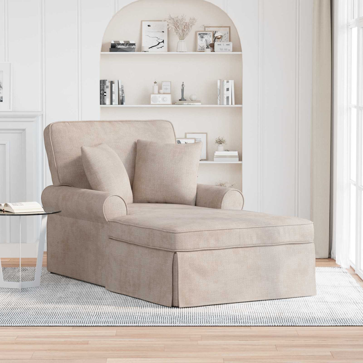 Chaise Lounge Con Falda Con Cojín 157 X 91 X 91 Cm Ares