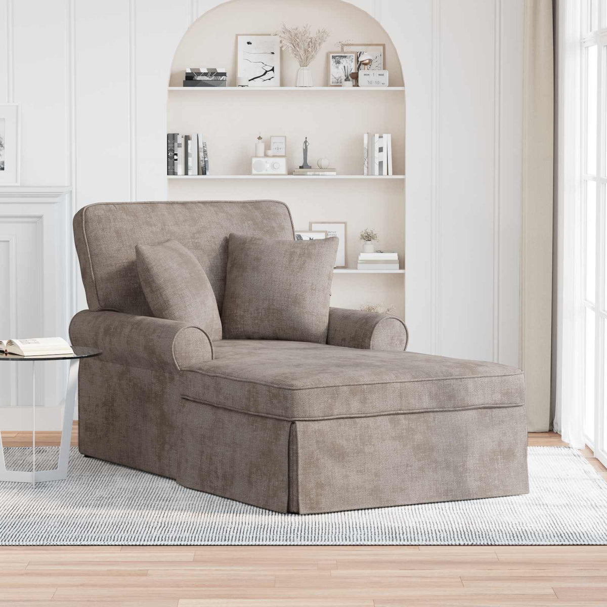 Chaise Lounge Con Falda Con Cojín 157 X 91 X 91 Cm Ares