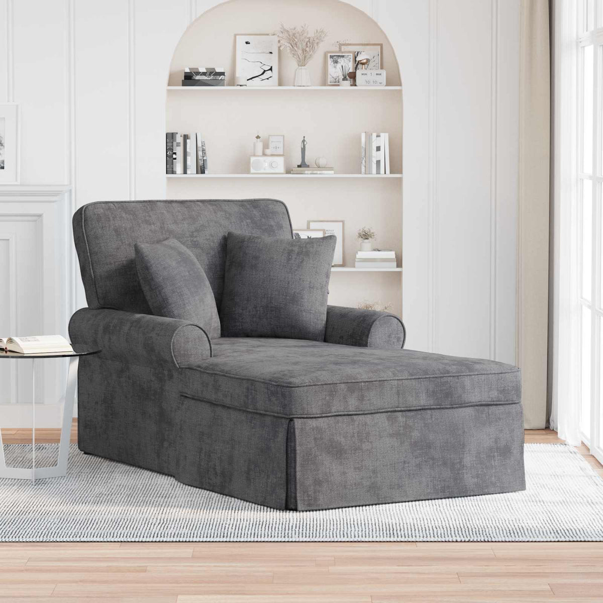 Chaise Lounge Con Falda Con Cojín 157 X 91 X 91 Cm Ares
