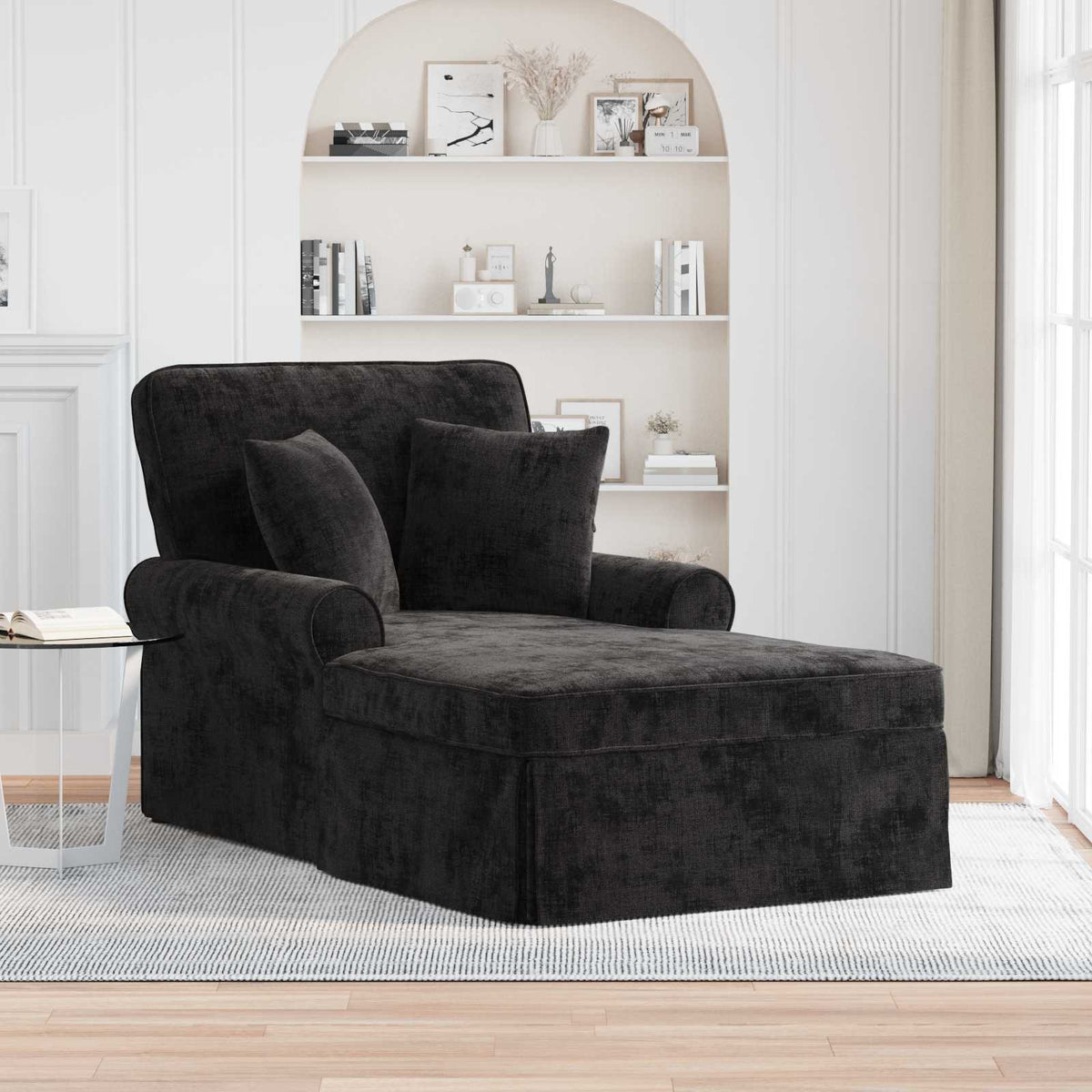 Chaise Lounge Con Falda Con Cojín 157 X 91 X 91 Cm Ares