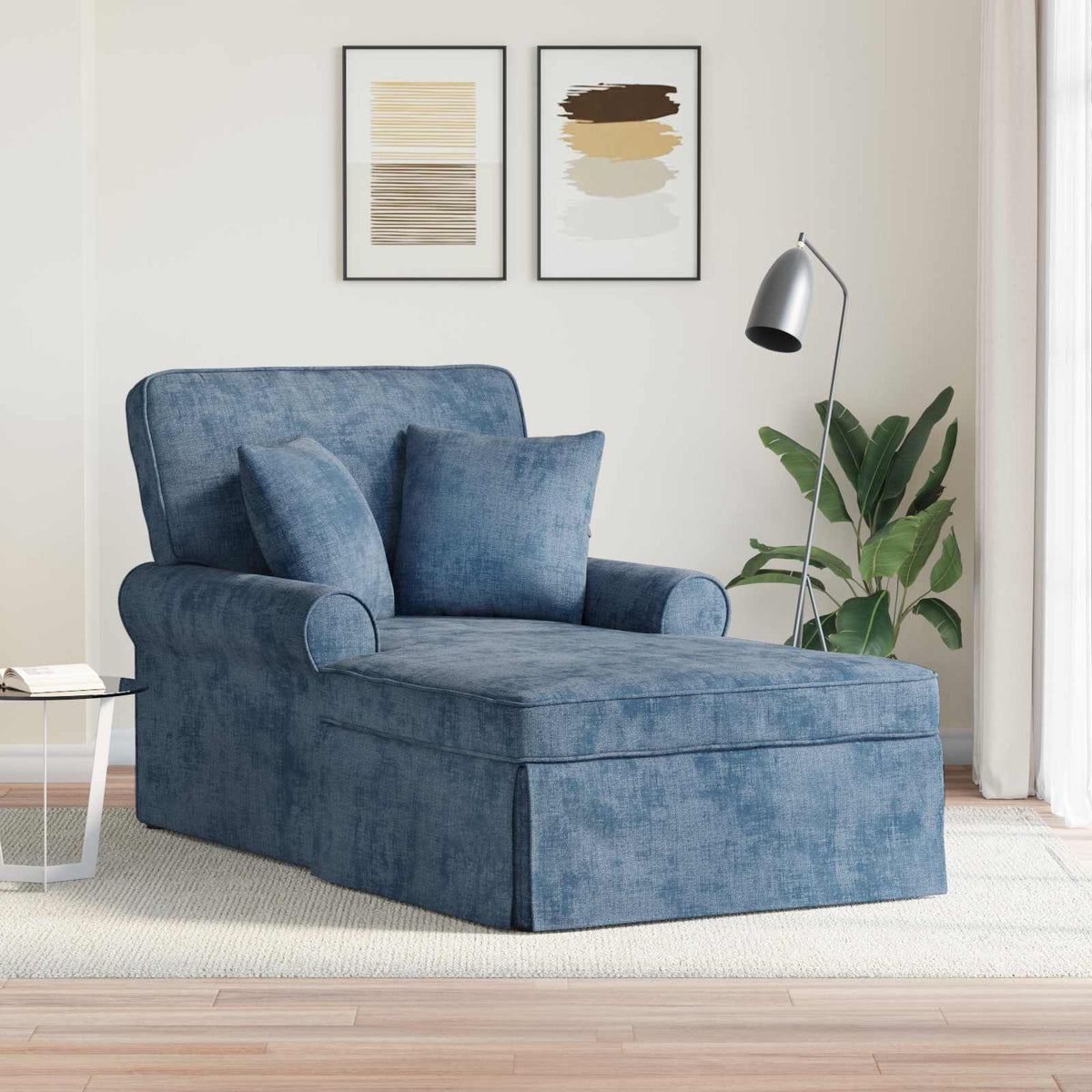 Chaise Lounge Con Falda Con Cojín 157 X 91 X 91 Cm Ares
