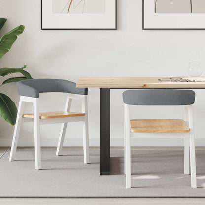 Sillas De Comedor 2 Uds. Madera De Caucho Sólido Natural