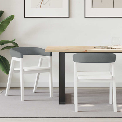 Sillas De Comedor 2 Uds. Madera De Caucho Sólido Natural