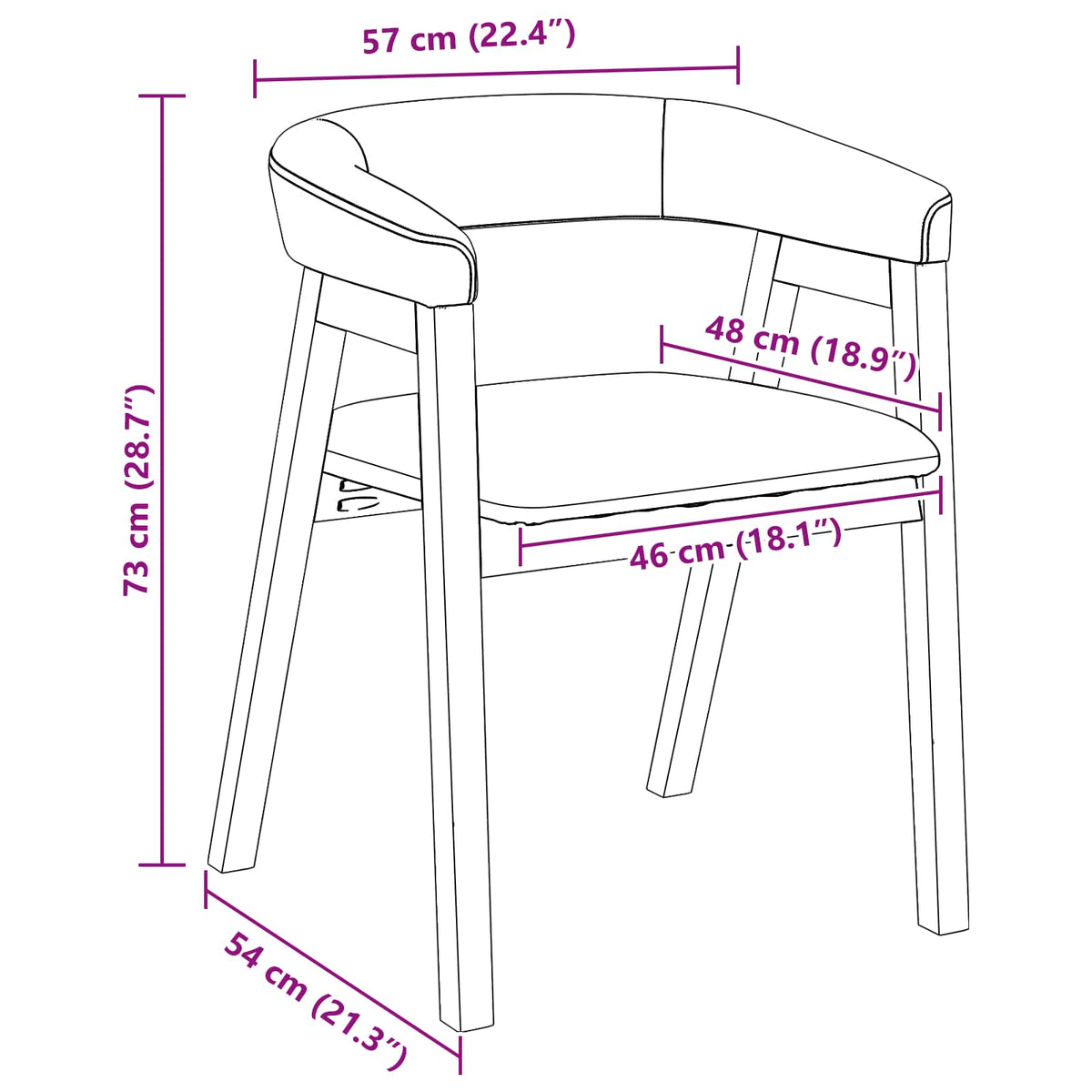 Sillas De Comedor 2 Uds. Madera De Caucho Sólido Natural