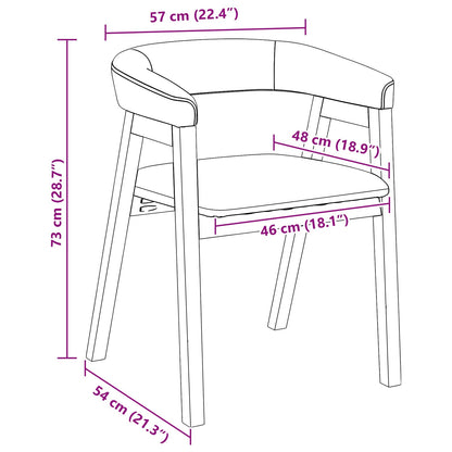 Sillas De Comedor 2 Uds. Madera De Caucho Sólido Natural