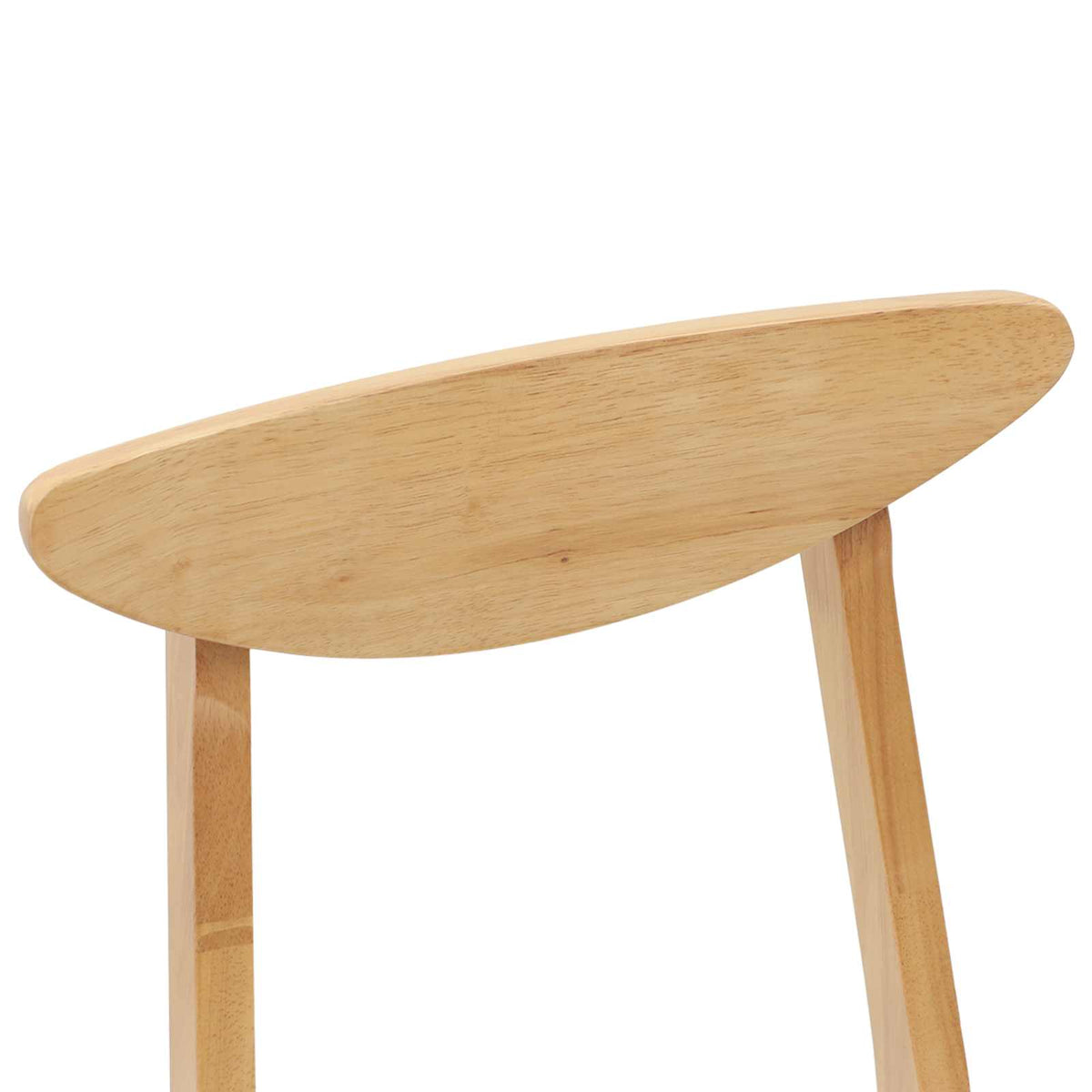 Sillas De Comedor 2 Uds. Madera De Caucho Sólido Natural