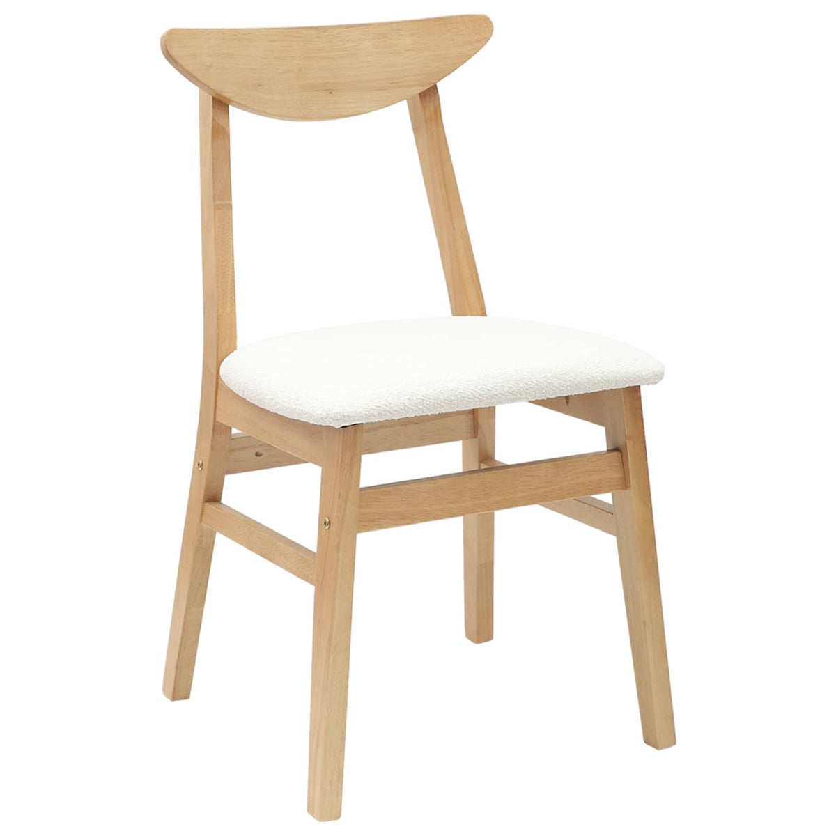 Sillas De Comedor 2 Uds. Madera De Caucho Sólido Natural