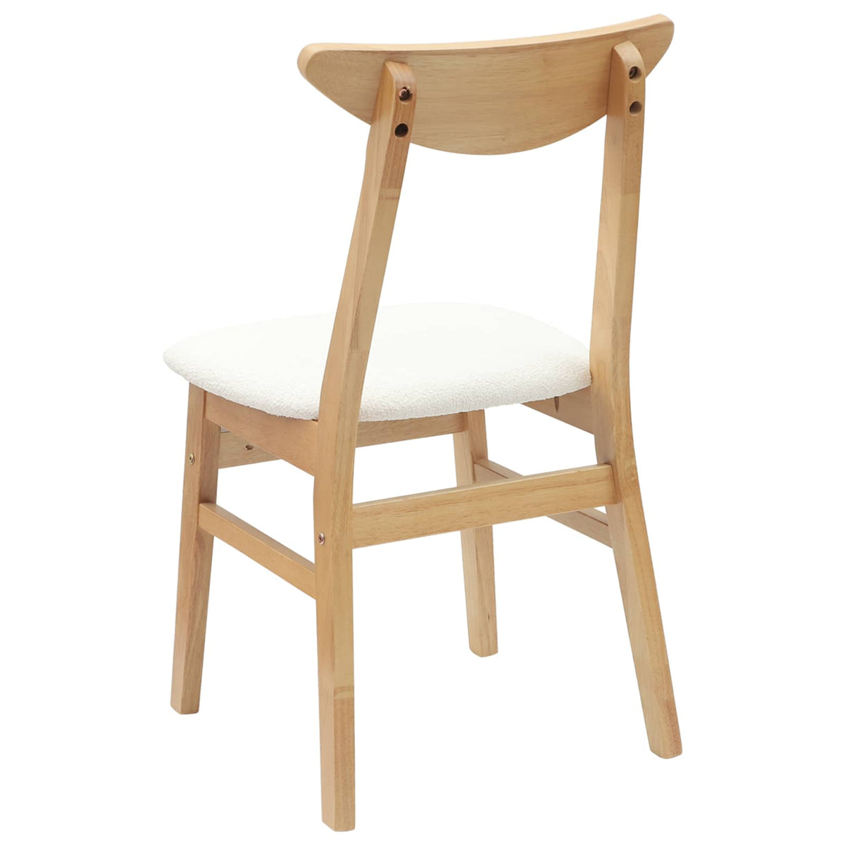 Sillas De Comedor 2 Uds. Madera De Caucho Sólido Natural