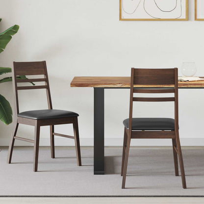 Sillas De Comedor 2 Uds. Madera De Caucho Sólido