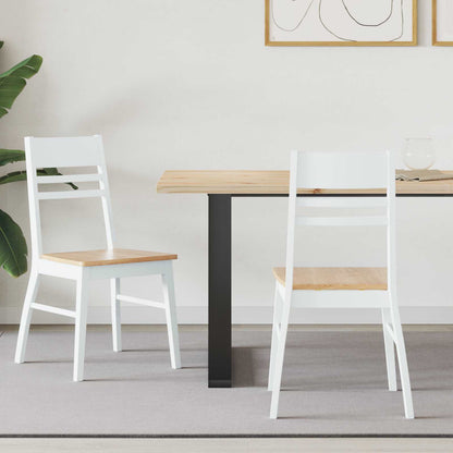 Sillas De Comedor 2 Uds. Madera De Caucho Sólido