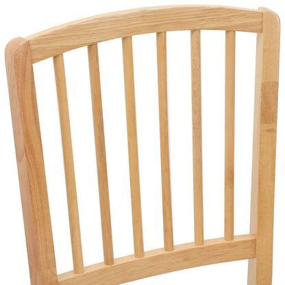 Sillas De Comedor 2 Uds. Madera De Caucho Sólido Natural