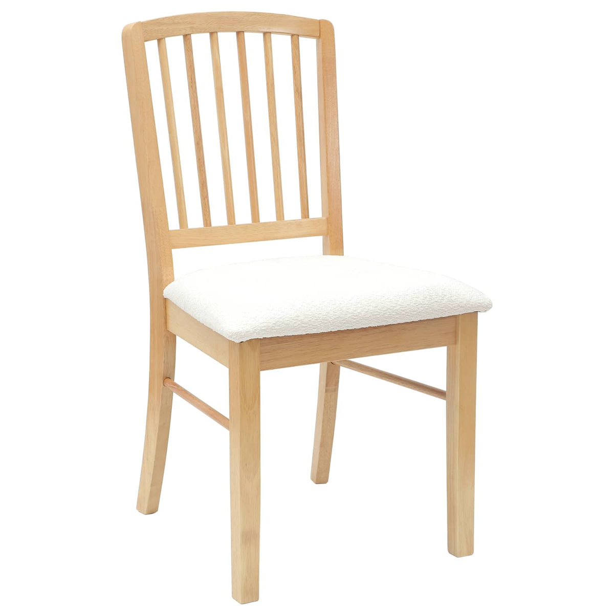Sillas De Comedor 2 Uds. Madera De Caucho Sólido Natural