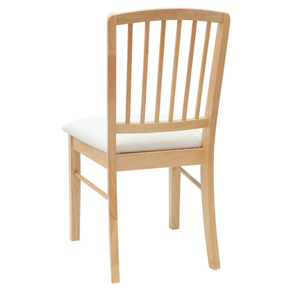 Sillas De Comedor 2 Uds. Madera De Caucho Sólido Natural
