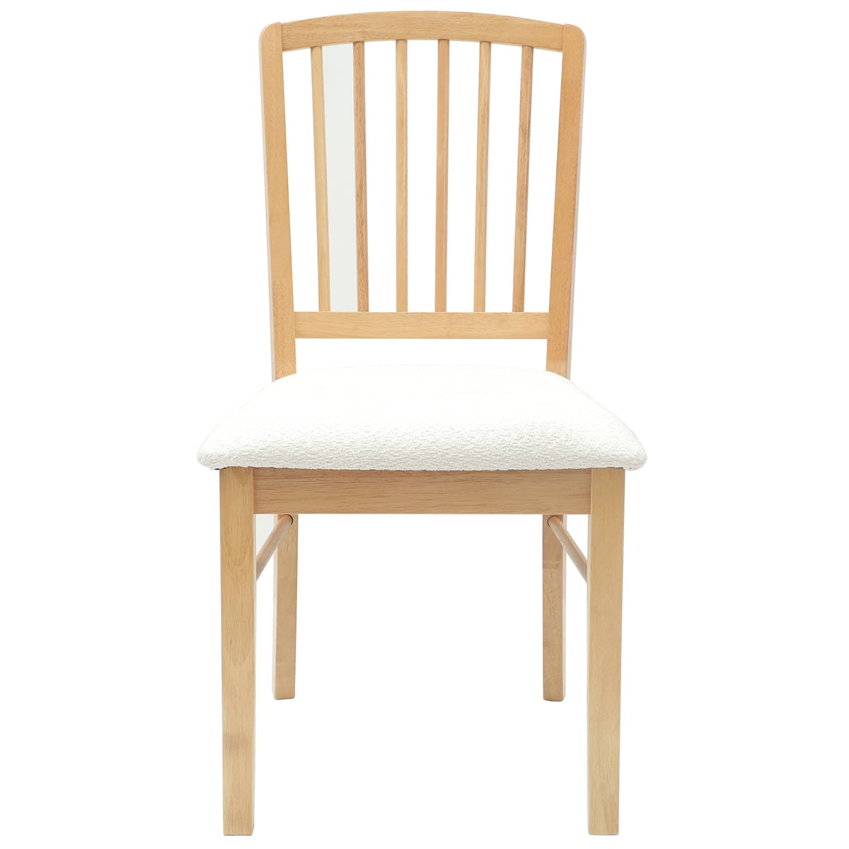 Sillas De Comedor 2 Uds. Madera De Caucho Sólido Natural
