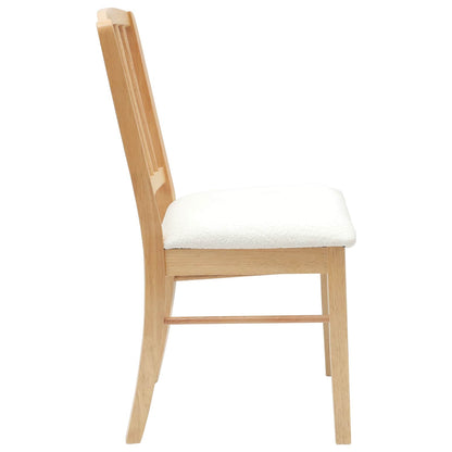Sillas De Comedor 2 Uds. Madera De Caucho Sólido Natural