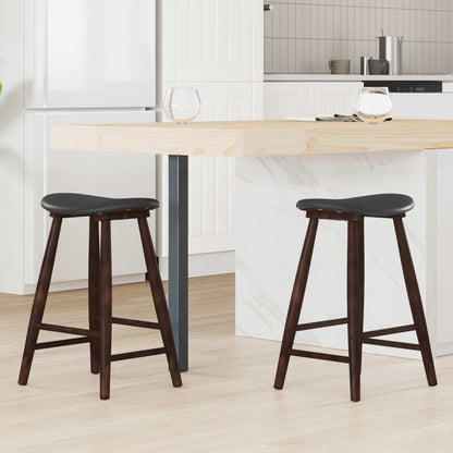 Sillas De Comedor 2 Uds. Madera De Caucho Sólido Natural