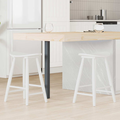 Sillas De Comedor 2 Uds. Madera De Caucho Sólido Natural