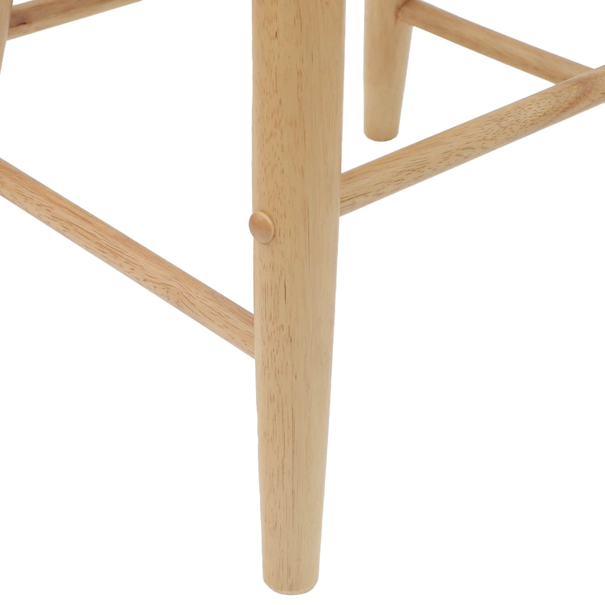 Sillas De Comedor 2 Uds. Madera De Caucho Sólido Natural
