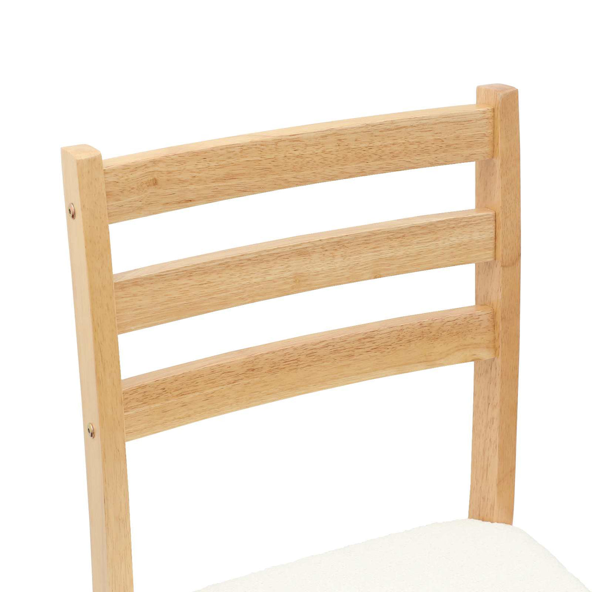 Sillas De Comedor 2 Uds. Madera De Caucho Sólido Natural