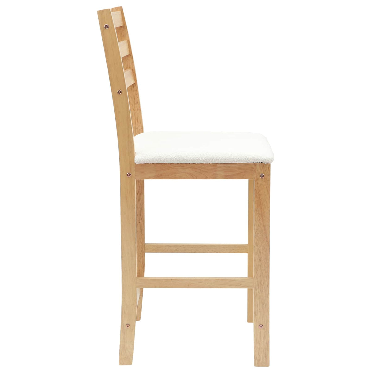 Sillas De Comedor 2 Uds. Madera De Caucho Sólido Natural