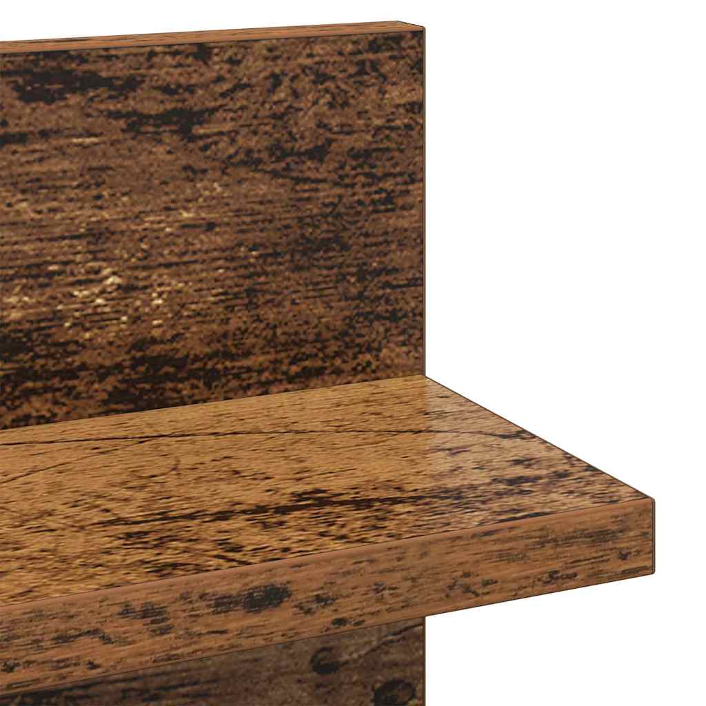 Conjunto De Mueble Para Tv De Pared Con Led 5 Pcs Madera Vieja
