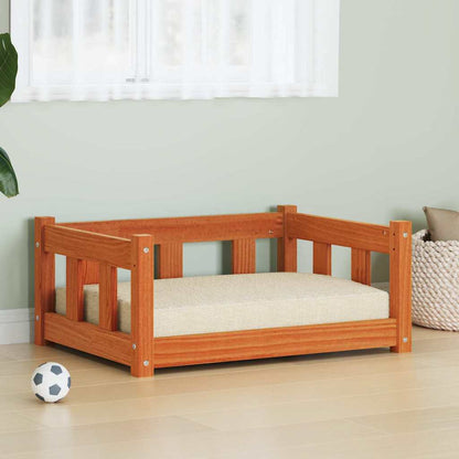 Cama Para Perros Madera Maciza De Pino 65,5X50,5X28 Cm