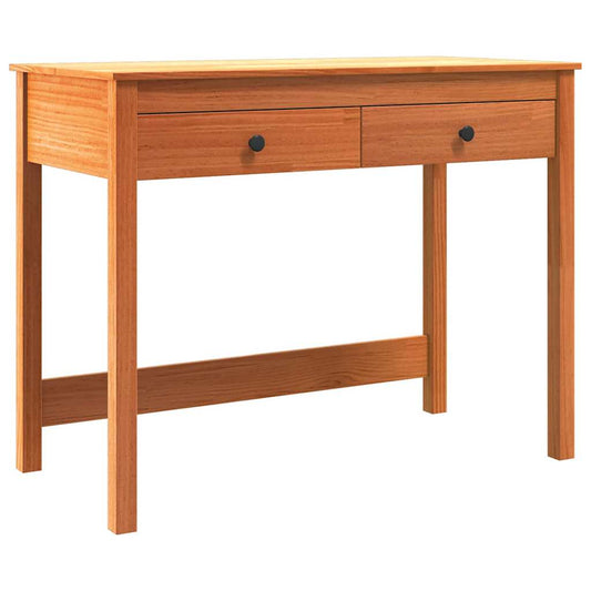 Escritorio Max Brown 100 X 50 X 78 Cm Madera De Pino Macizo