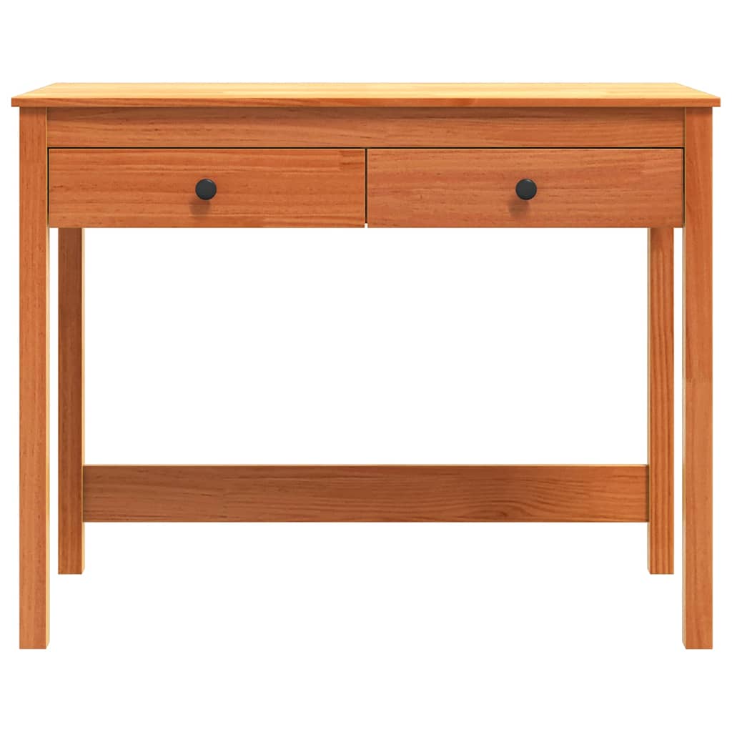 Escritorio Max Brown 100 X 50 X 78 Cm Madera De Pino Macizo