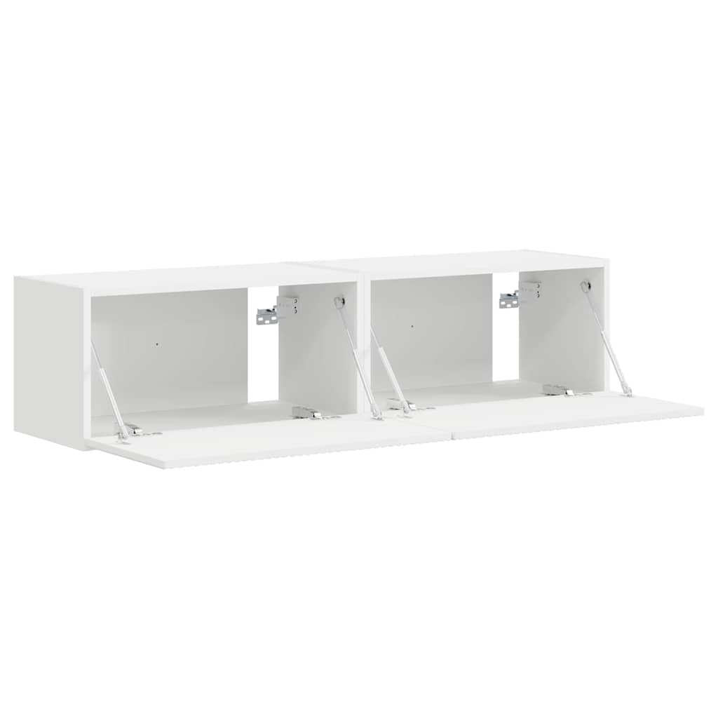 Mueble De Tv Montado En La Pared 2 Pcs 60 X 31 X 29,5 Cm