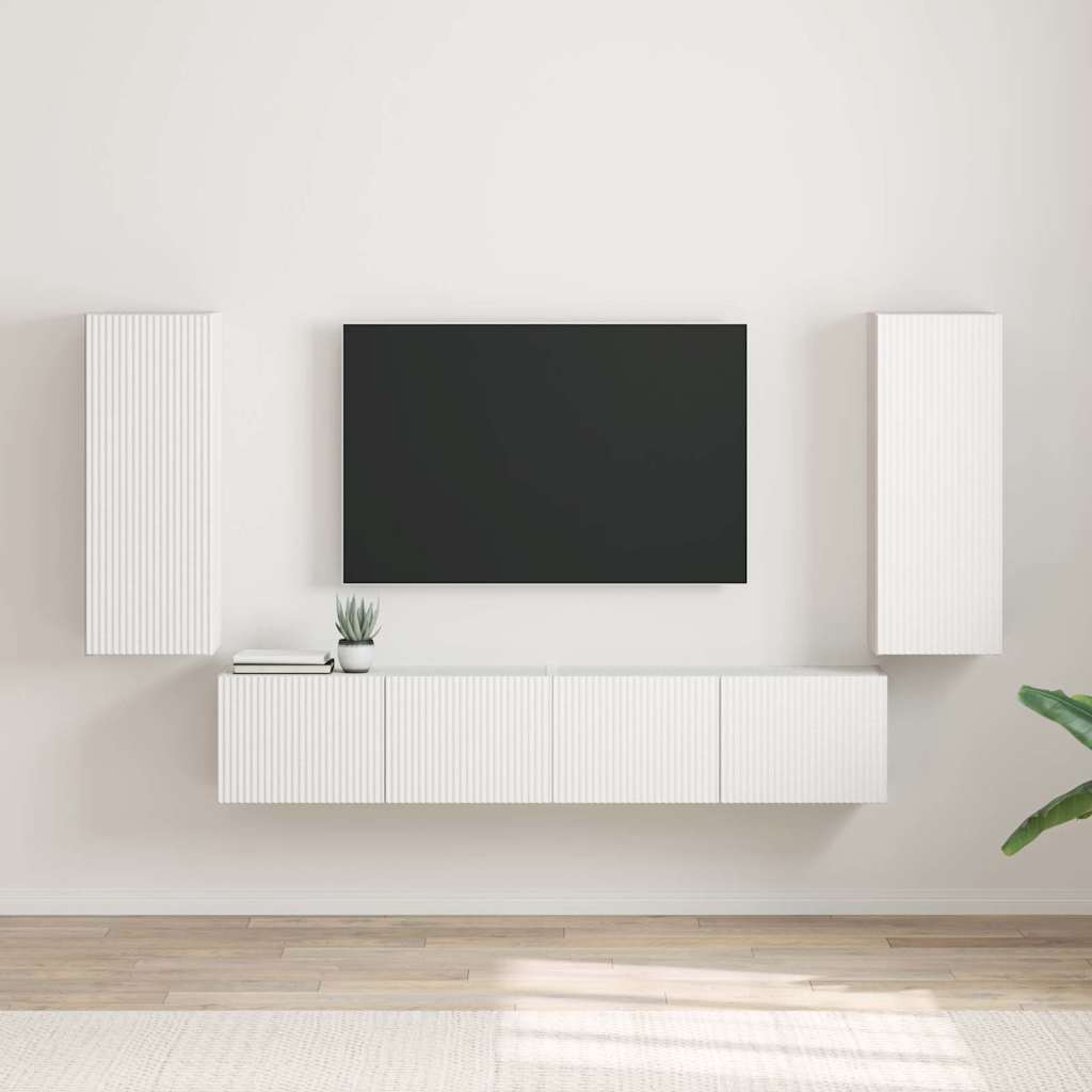 Mueble De Tv Montado En La Pared 2 Pcs 30 X 31 X 80 Cm