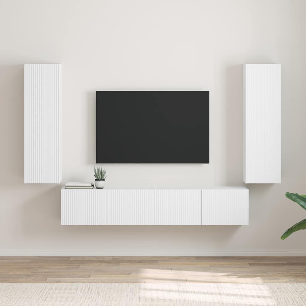 Mueble De Tv Montado En La Pared 2 Pcs 30 X 31 X 100 Cm