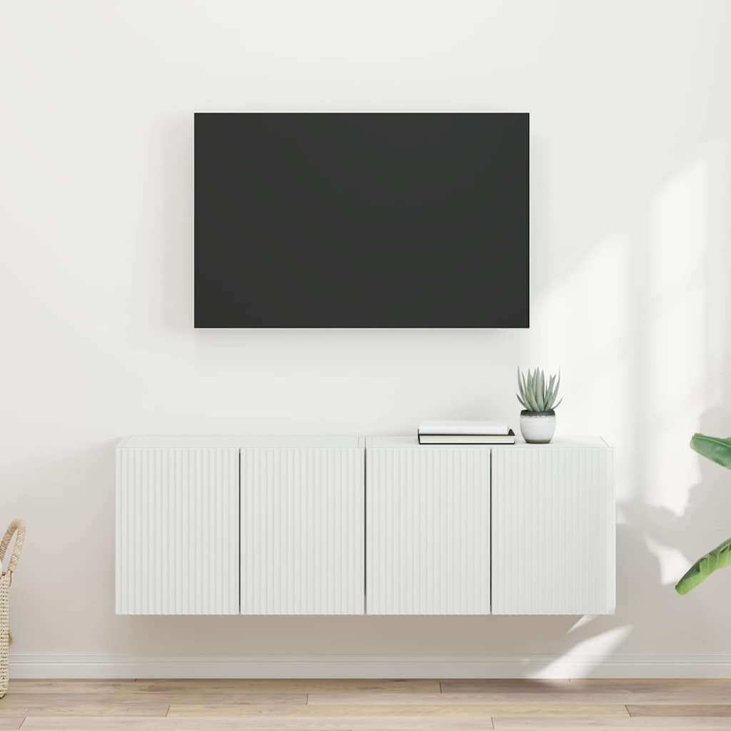 Mueble De Tv Montado En La Pared 2 Pcs 59,5 X 31 X 40 Cm