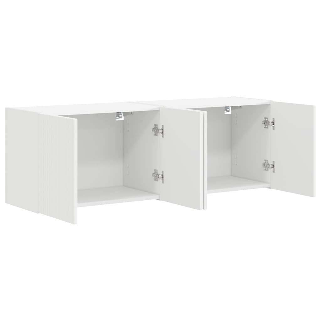 Mueble De Tv Montado En La Pared 2 Pcs 59,5 X 31 X 40 Cm