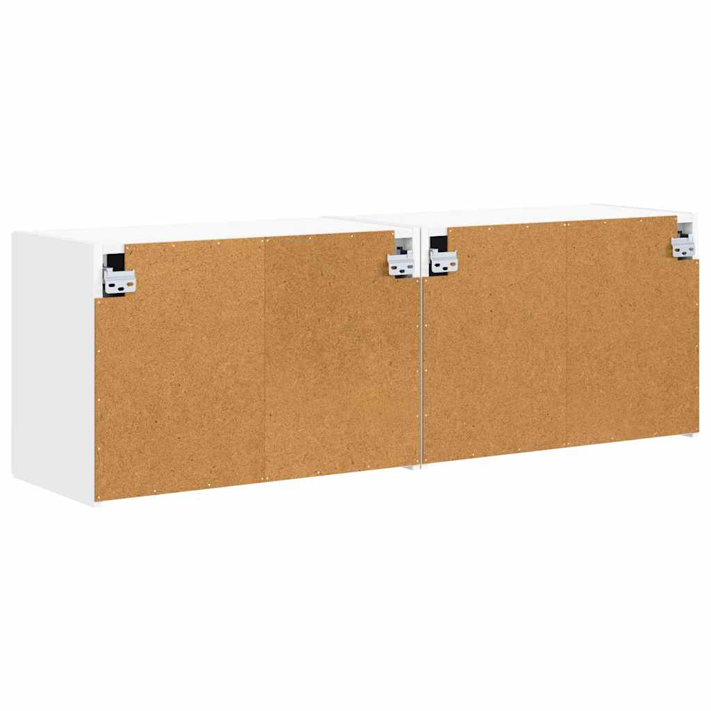 Mueble De Tv Montado En La Pared 2 Pcs 59,5 X 31 X 40 Cm