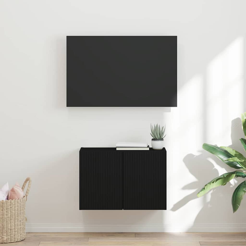 Mueble De Tv Montado En La Pared Roble Artesanal