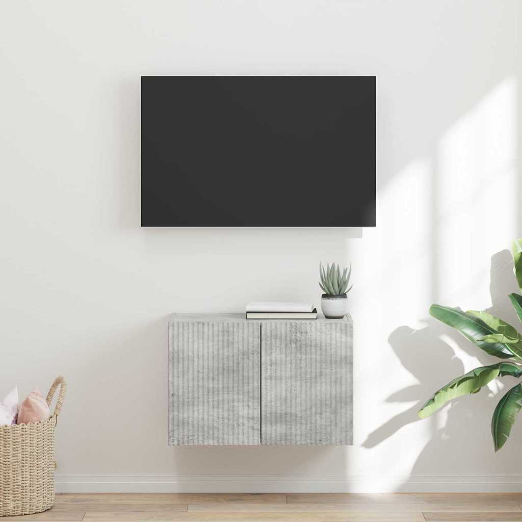Mueble De Tv Montado En La Pared Roble Artesanal