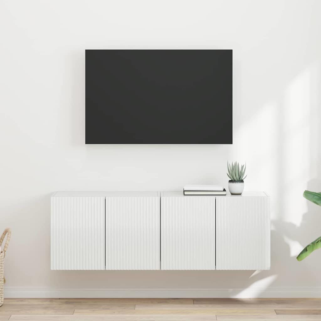 Mueble De Tv Montado En La Pared Roble Artesanal
