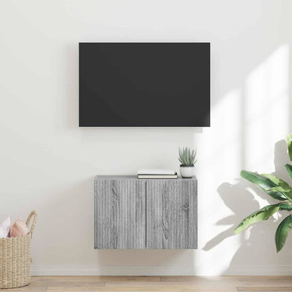 Mueble De Tv Montado En La Pared Roble Artesanal